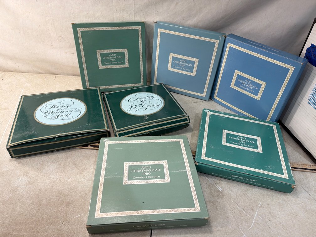 Avon Christmas Collector Plates with Boxes