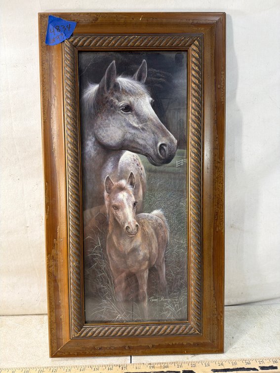 Ruane Manning Framed Horse and Foal Artwork