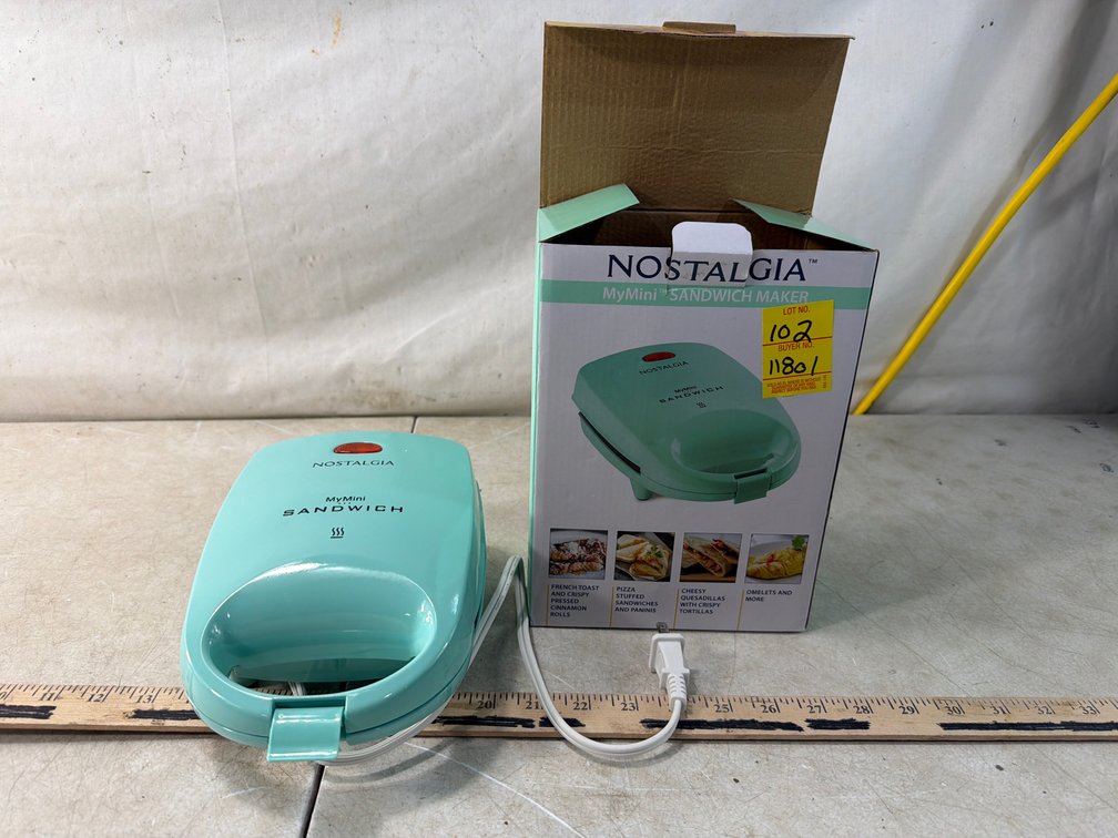 Nostalgia MyMini Electric Sandwich Maker with Box