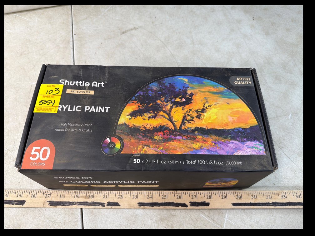 Shuttle Art 50 Colors Acrylic Paint Set, 2 fl oz