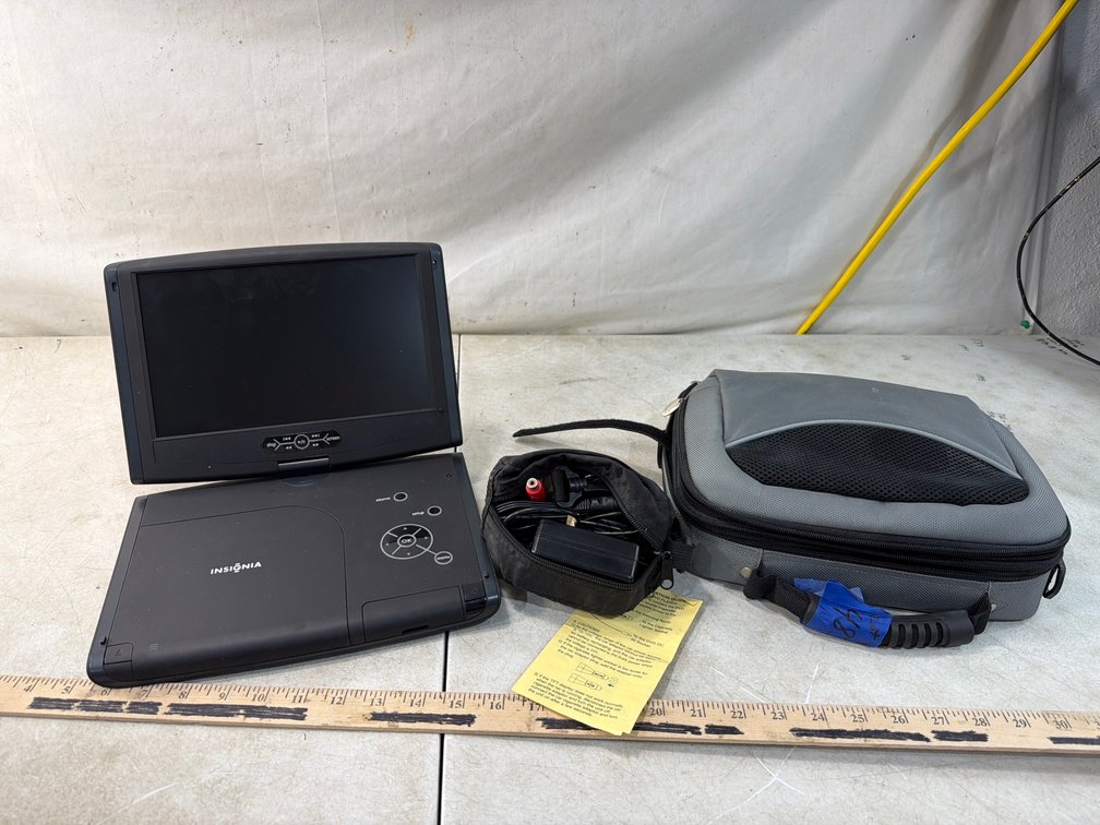Insignia Portable DVD Player with Case and Accessories