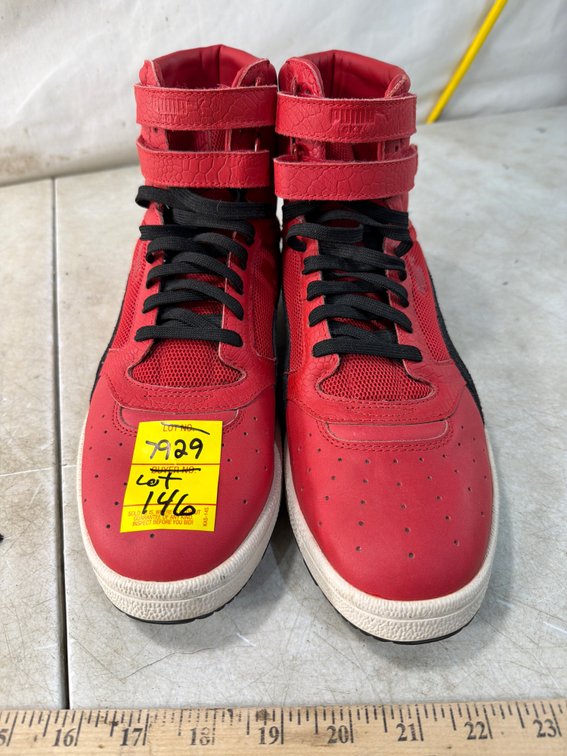 Puma Sky II Red High-Top Sneakers, Size US 11