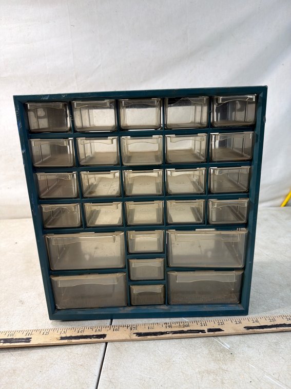 Teal Metal Multi-Drawer Small Parts Cabinet