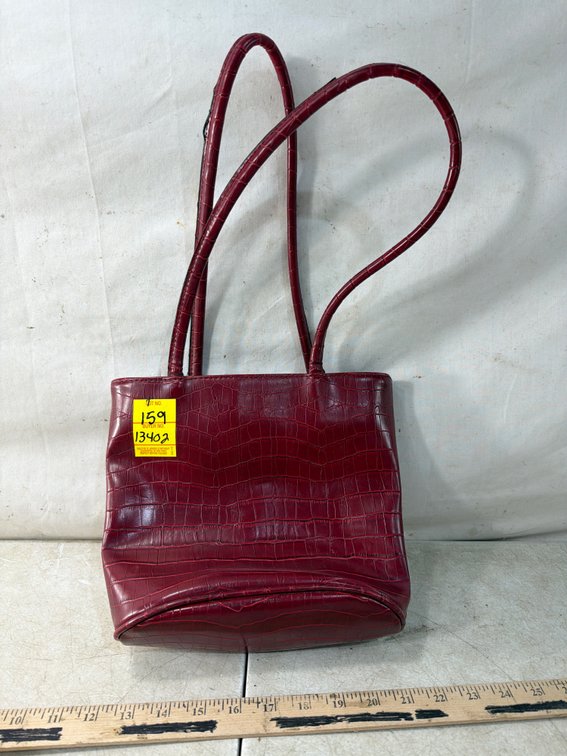 Bueno Crocodile-Embossed Shoulder Handbag