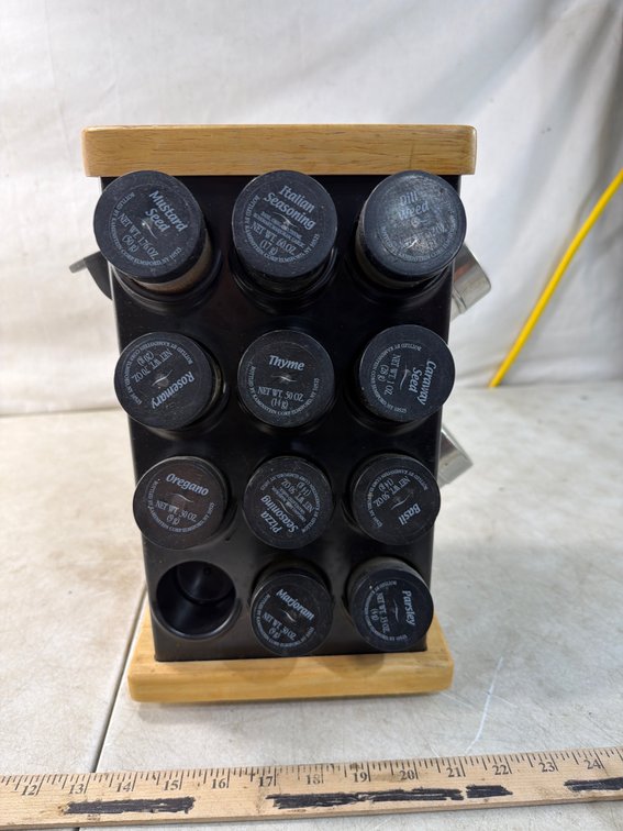 Revolving Spice Rack and Utensil Caddy