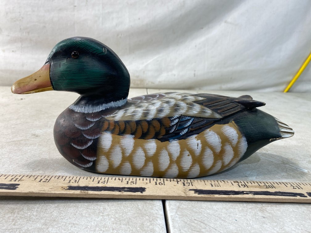 Ai Hua Zhang Carved Wood Mallard Duck