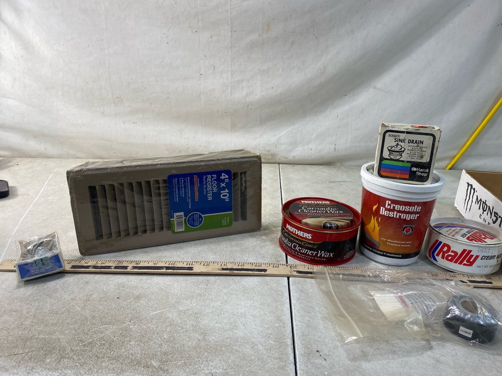 Floor Register, Automotive Waxes, Sink Drain, and More