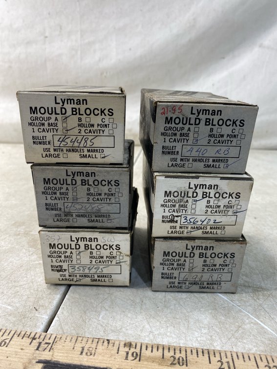 Lyman Bullet Mould Blocks with Original Boxes