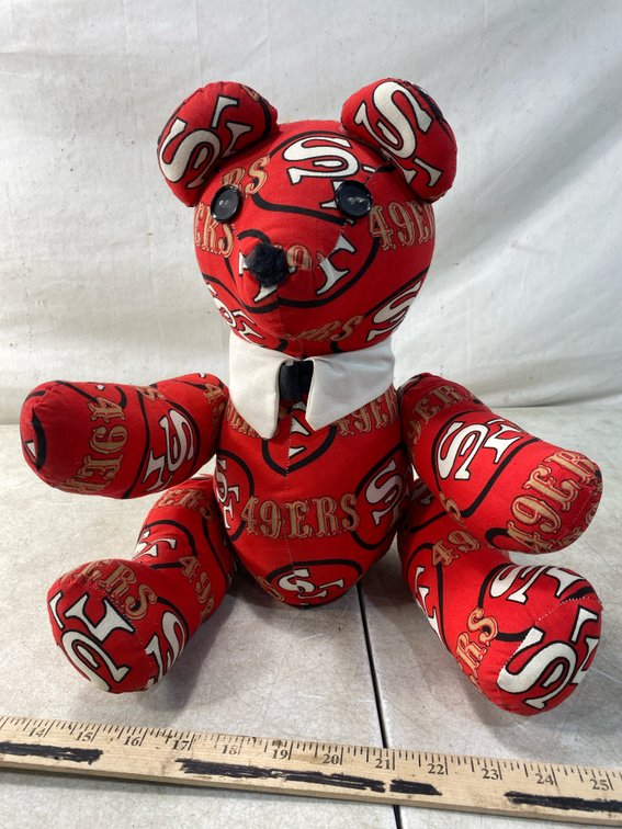 San Francisco 49ers Fabric Stuffed Teddy Bear