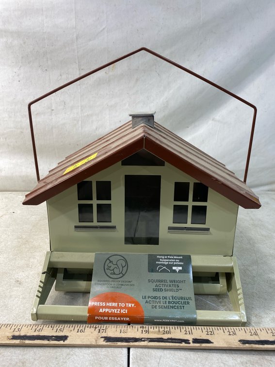 Perky-Pet Squirrel-Proof Metal House Bird Feeder