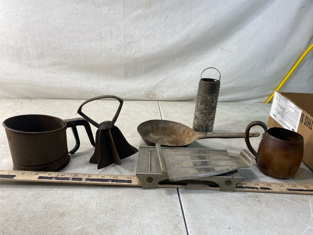 Metal Sifter, Grater, Food Chopper, and Kitchen Utensils