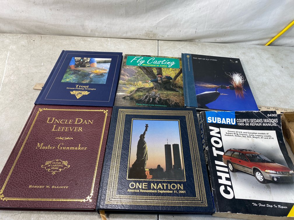 Fishing, Gunmaking, Automotive Repair, and History Books