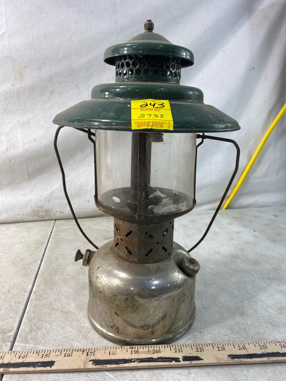 Coleman Fuel Lantern with Green Enameled Hood