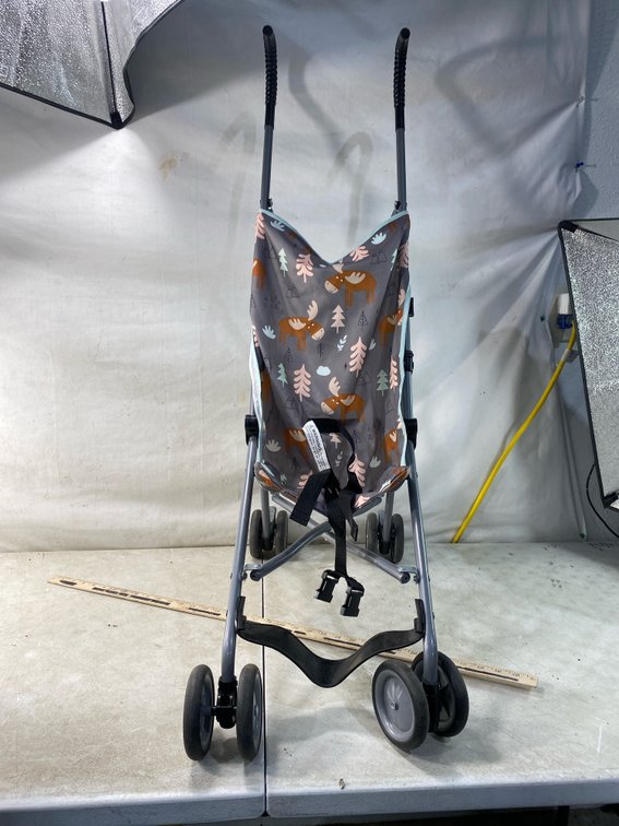 Folding Umbrella Stroller with Woodland Print Seat