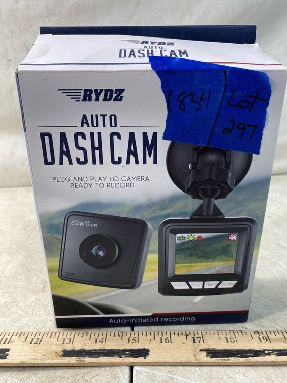 RYDZ Auto Dash Cam with Suction Mount and Car Charger