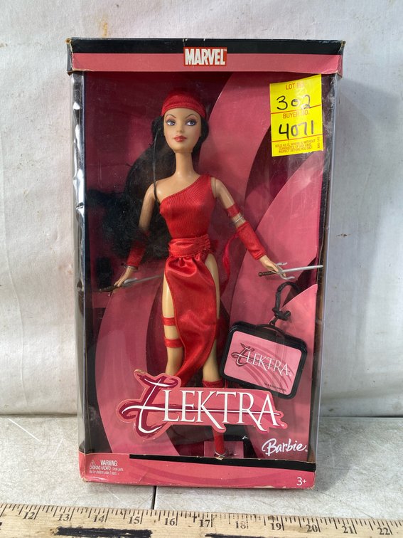 Mattel Marvel Elektra Barbie Doll in Box
