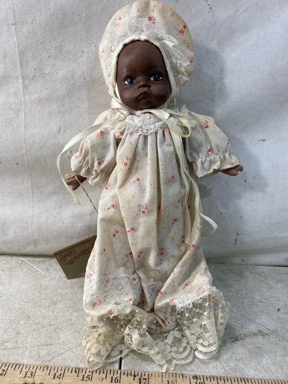 Dream Dolls Bisque Porcelain Baby Doll in Floral Gown