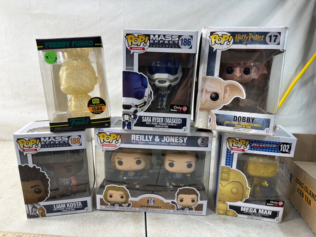 Funko Pop! Boxed Vinyl Figures, Group of Six