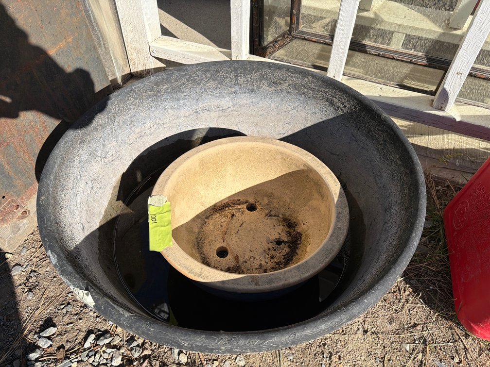 Ceramic Planter Bowl and Round Basin Tub