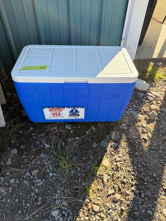 Coleman 48 QT Blue and White Plastic Chest Cooler