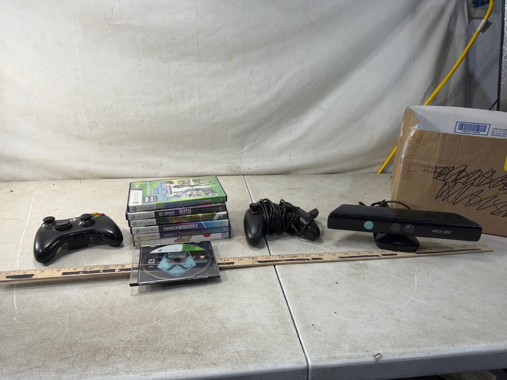 Xbox 360 Controllers, Kinect Sensor, and Video Games