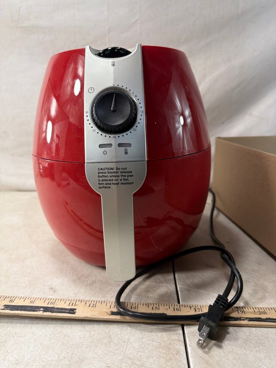 Emeril Lagasse Red Air Fryer with Baking Dish and Manual