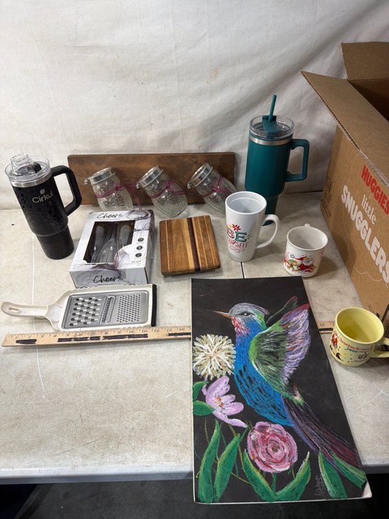 Drinkware, Cutting Board, Wall Decor, and Artwork