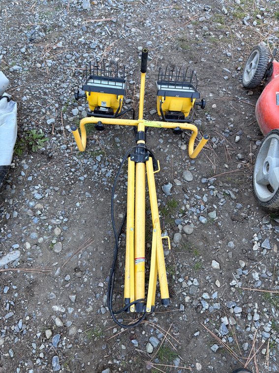 Dual-Head Work Light with Tripod Stand