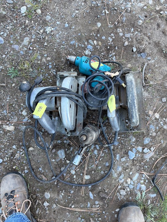 Circular Saws, Corded Drill, and Pneumatic Impact Tool