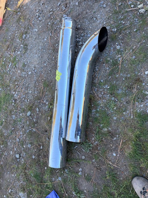 Chrome Exhaust Pipe and Turnout Stack Sections