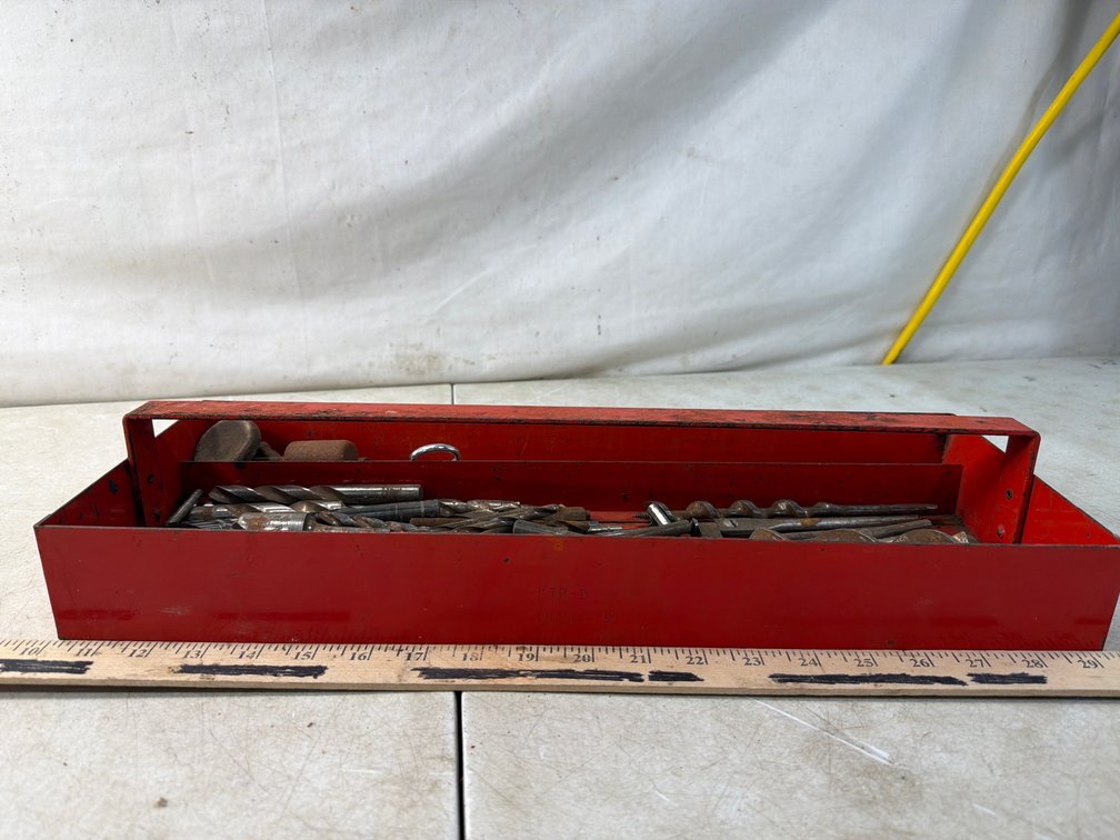 KTR-2 Metal Tote Tray with Drill and Auger Bits