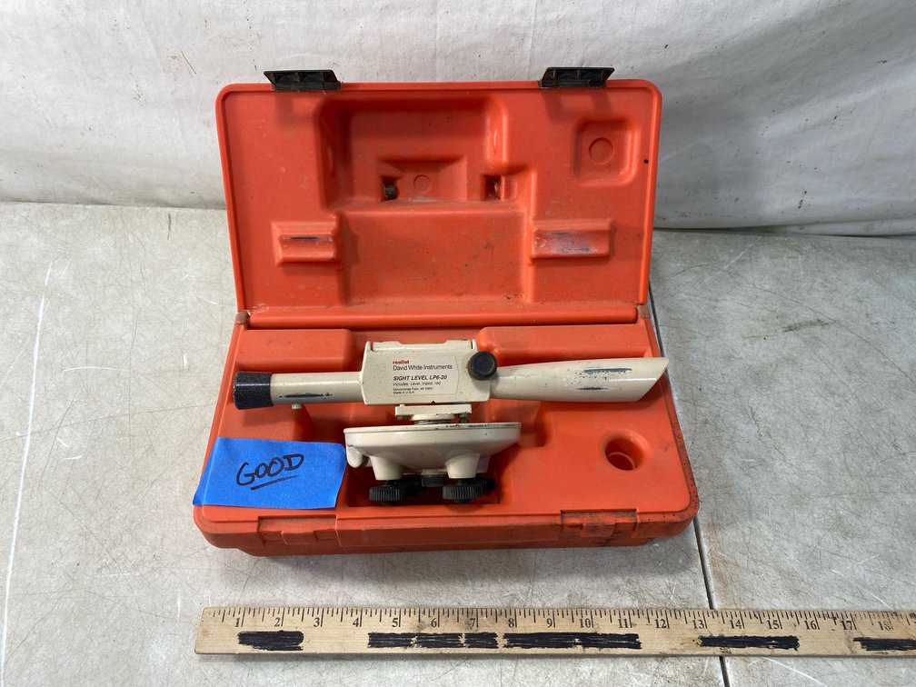 David White Instruments LP6-20 Sight Level with Case