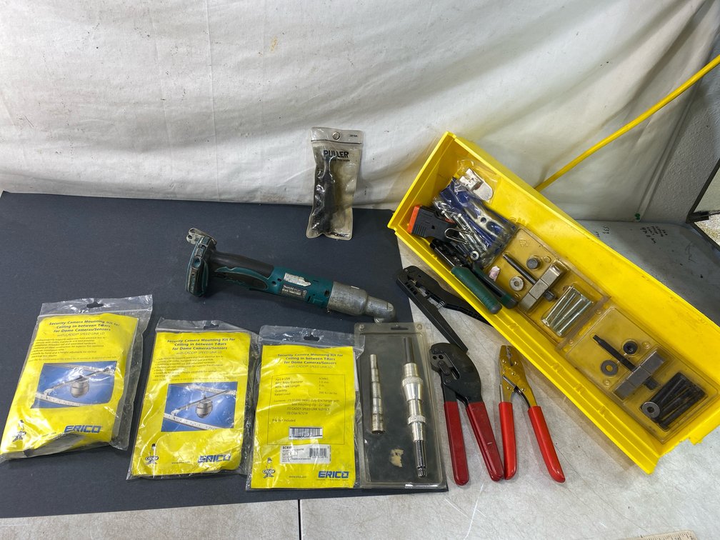 Cordless Angle Driver, Camera Mount Kit, Puller, and Hand Tool