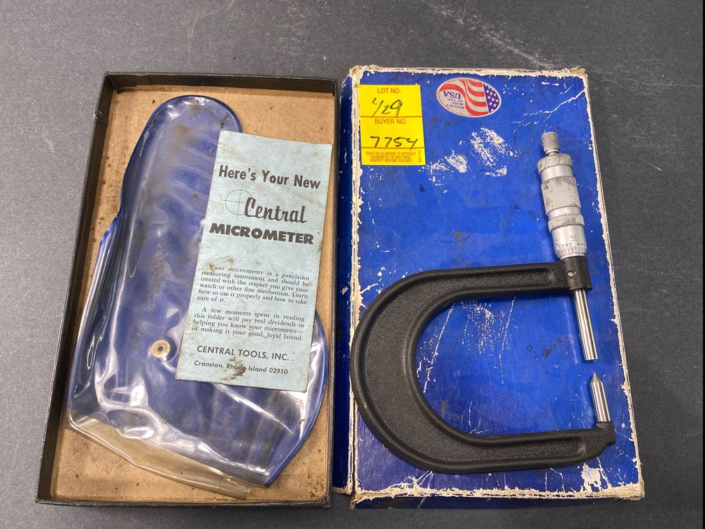 Central Tools Micrometer with Box