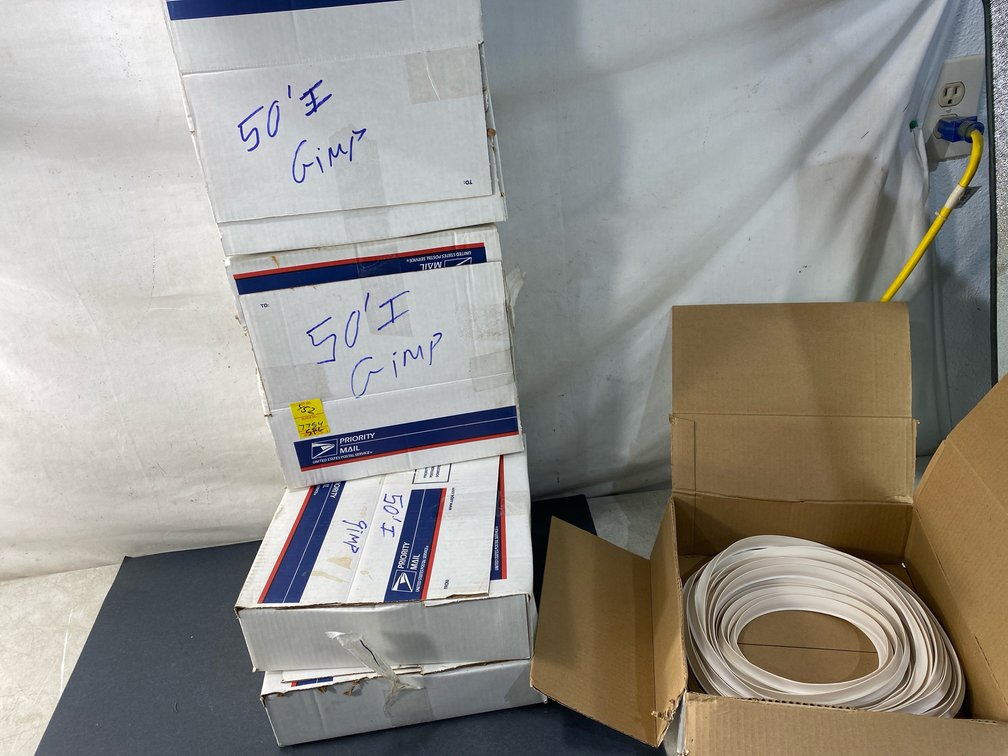 White Vinyl Gimp Trim Molding