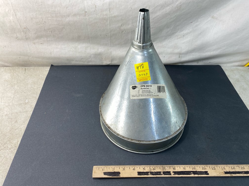 CARQUEST 6 Qt Galvanized Offset Funnel