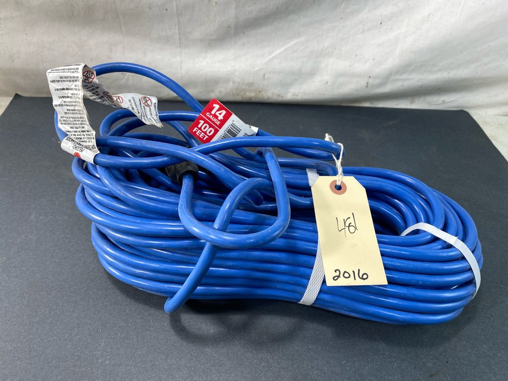 Blue 14 Gauge 100 Ft Extension Cord
