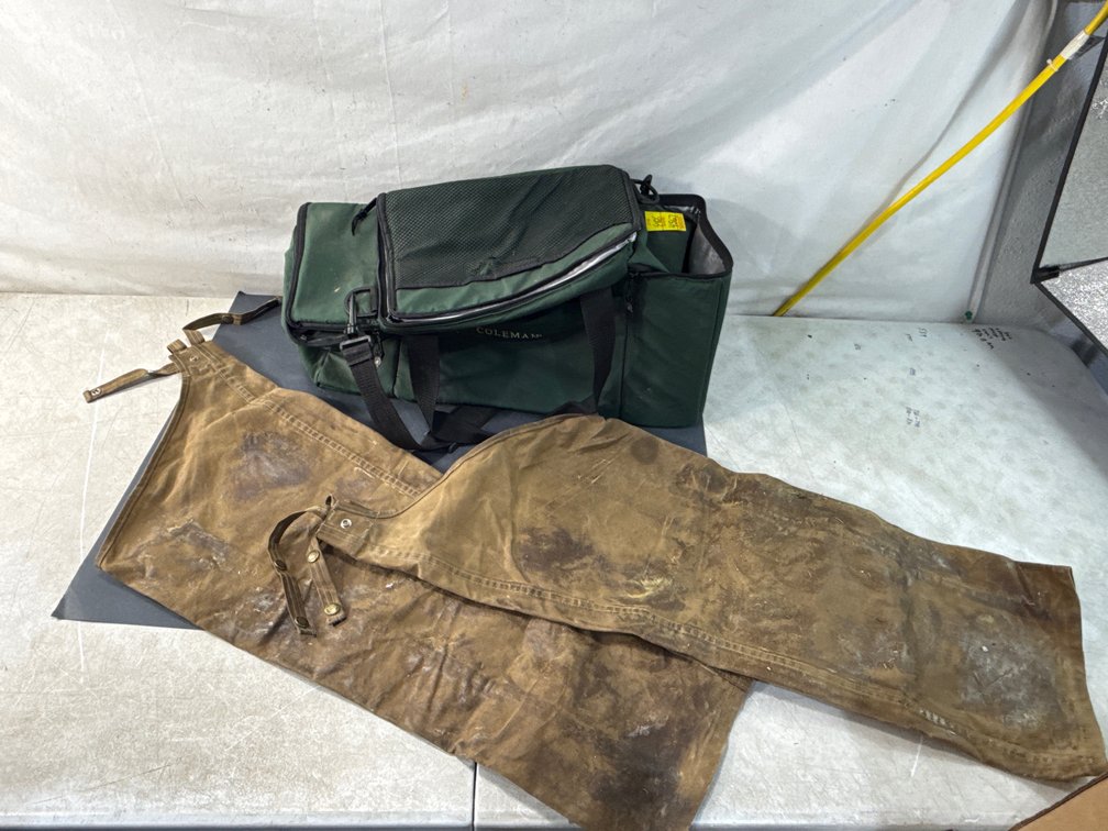 Soft Cooler Bag and Waxed Canvas Chaps