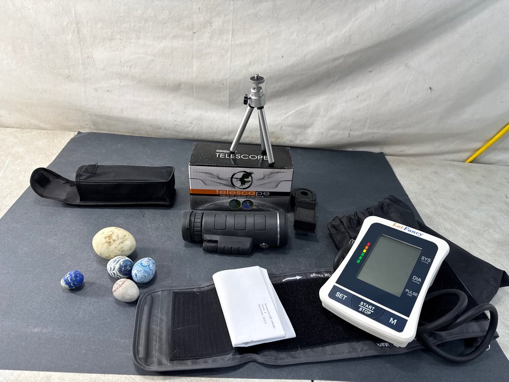 Blood Pressure Monitor, Monocular Telescope, Decorative Stone Eggs