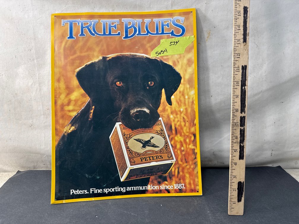 Peters True Blues Metal Advertising Sign