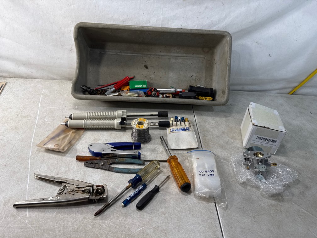 Hand Tools, Desoldering Equipment, and Carburetor