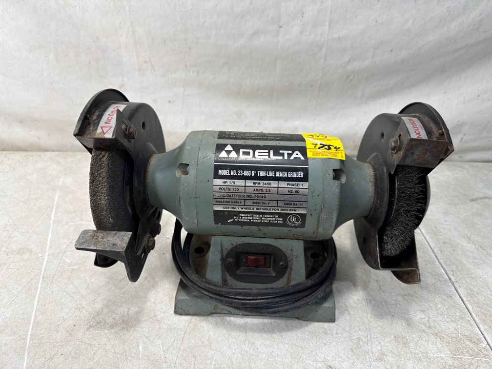 Delta 6 In. Thin-Line Bench Grinder Model 23-660