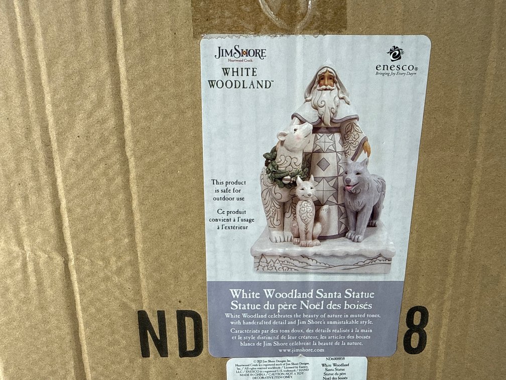 Jim Shore Heartwood Creek White Woodland Santa Statue