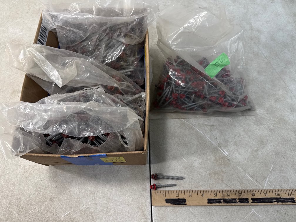 Metal Sales Mfg Corp #10x2 Red Hex Washer Head Wood Screw