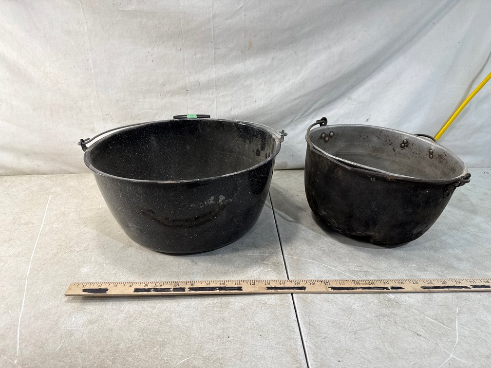 Enamelware and Metal Cooking Kettle