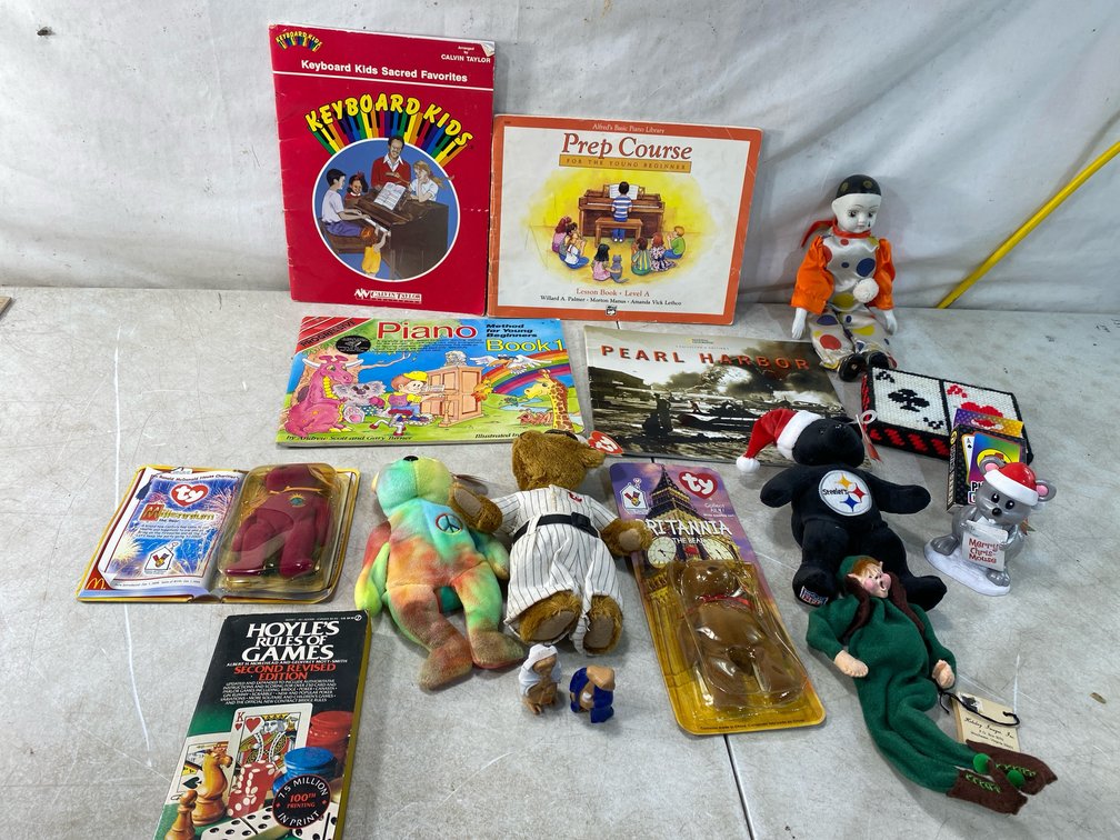 Plush Toys, Music Books, and Collectibles