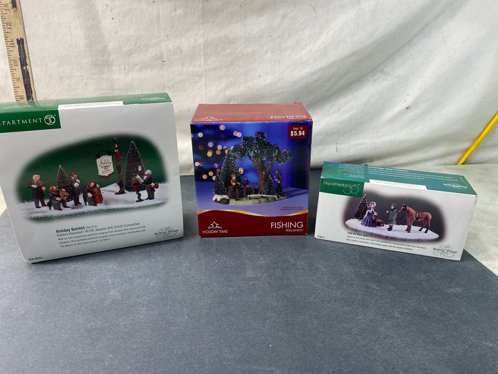 Department 56 Holiday Village Figurines and Village Accessories.