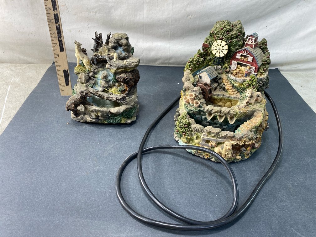 Resin Tabletop Water Fountain Diorama