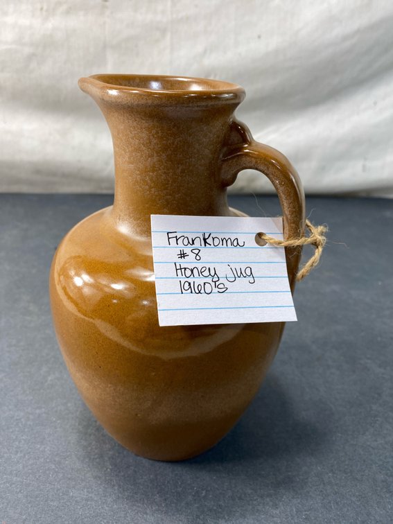 Frankoma #8 Brown Glazed Ceramic Pitcher