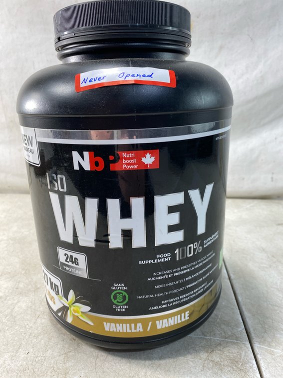 Nutri Boost Power ISO Whey Vanilla Protein Powder, 2.27 kg
